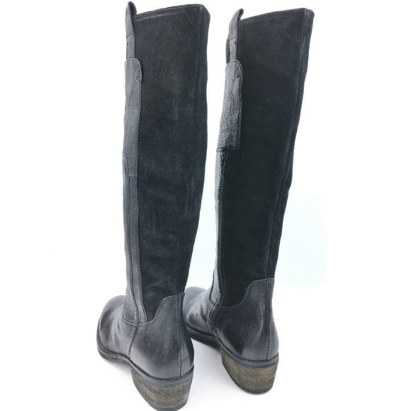 MIA Corey Leather Knee High Pull On Riding Boots - Picture 3 of 11